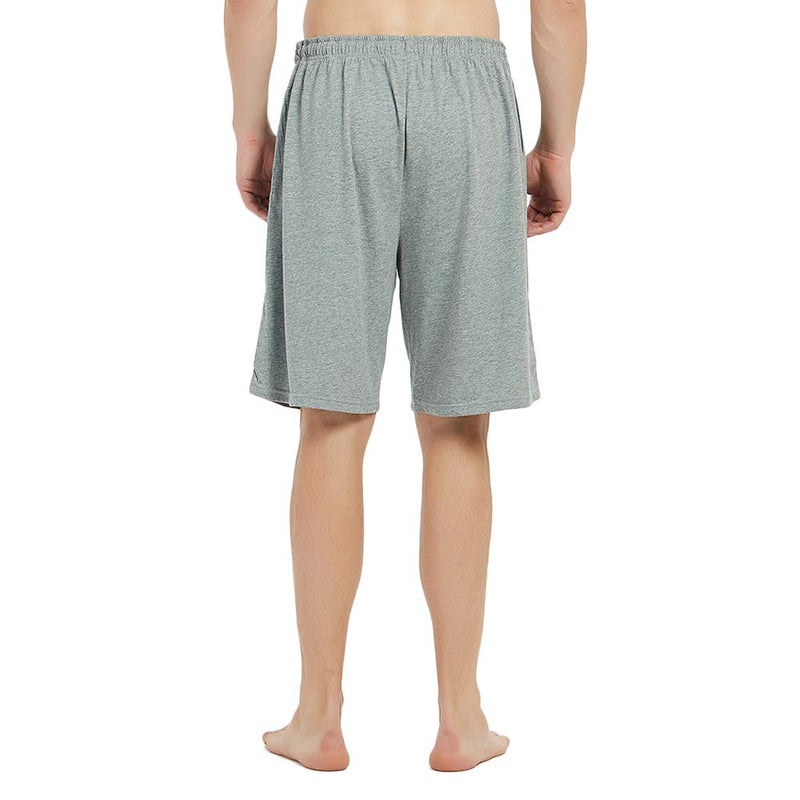 U2SKIIN 2 Pack Mens Cotton Pajama Shorts, Lightweight Lounge Pant with Pockets Soft Sleep Pj Shorts for Men(Navy/Light Grey Mel,L) - Image 3